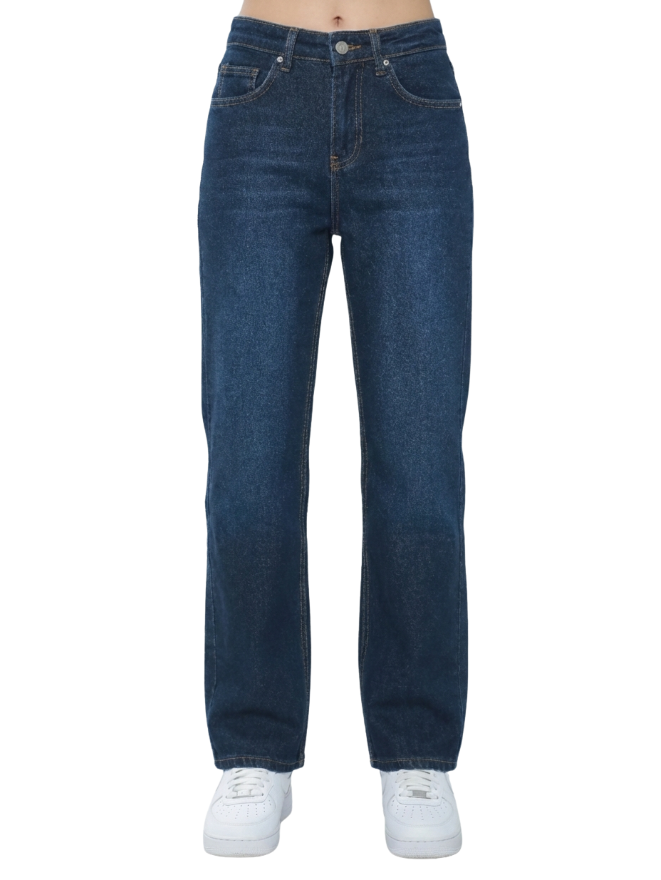Navy Straight Cut Jeans