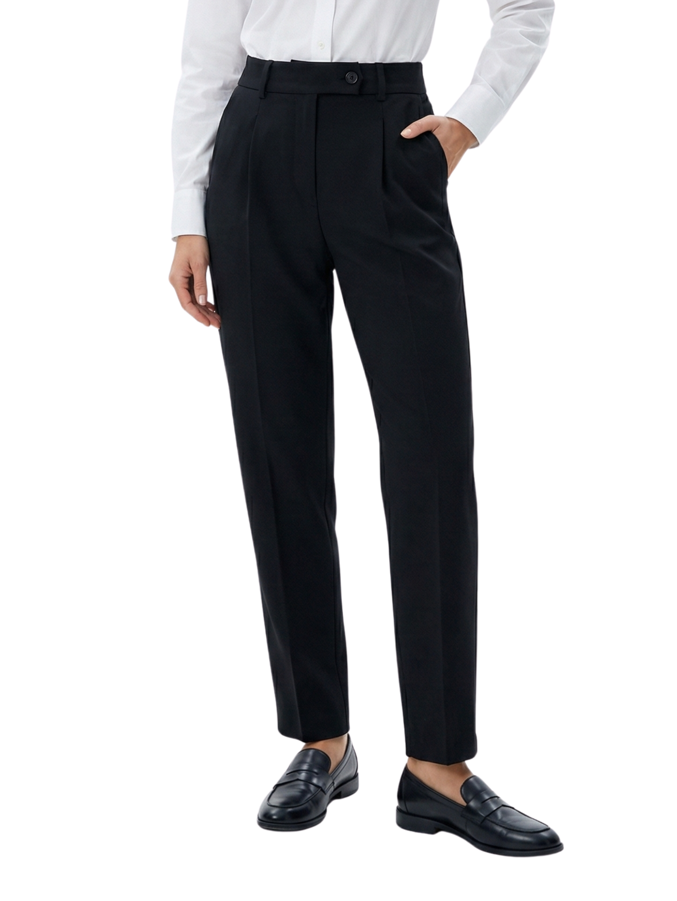 Classy Black Pant With Side Button To Close