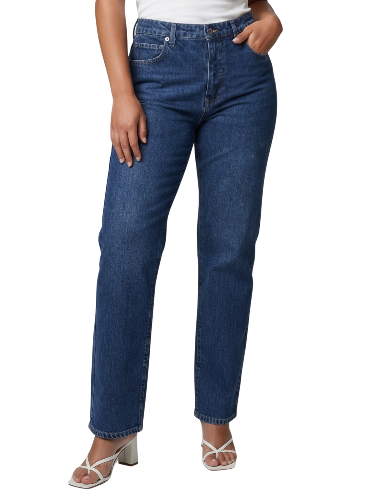 Blue Straight-Leg Fit Jeans