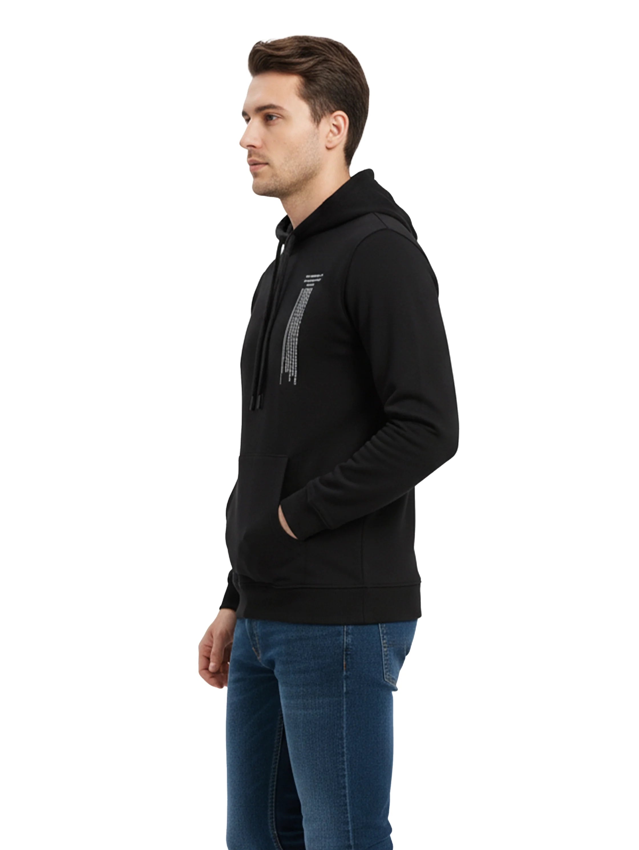 Black Hoodie With Side Pockets