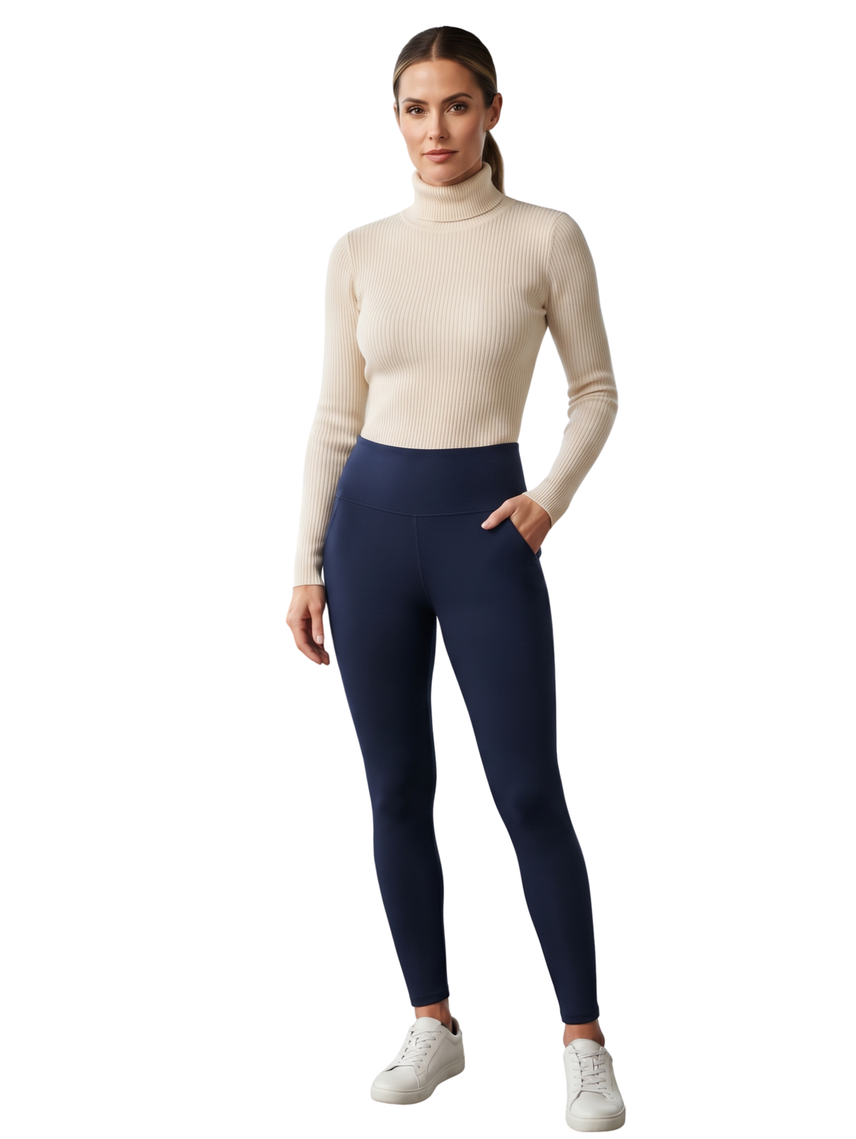 Navy High-Waisted Legging