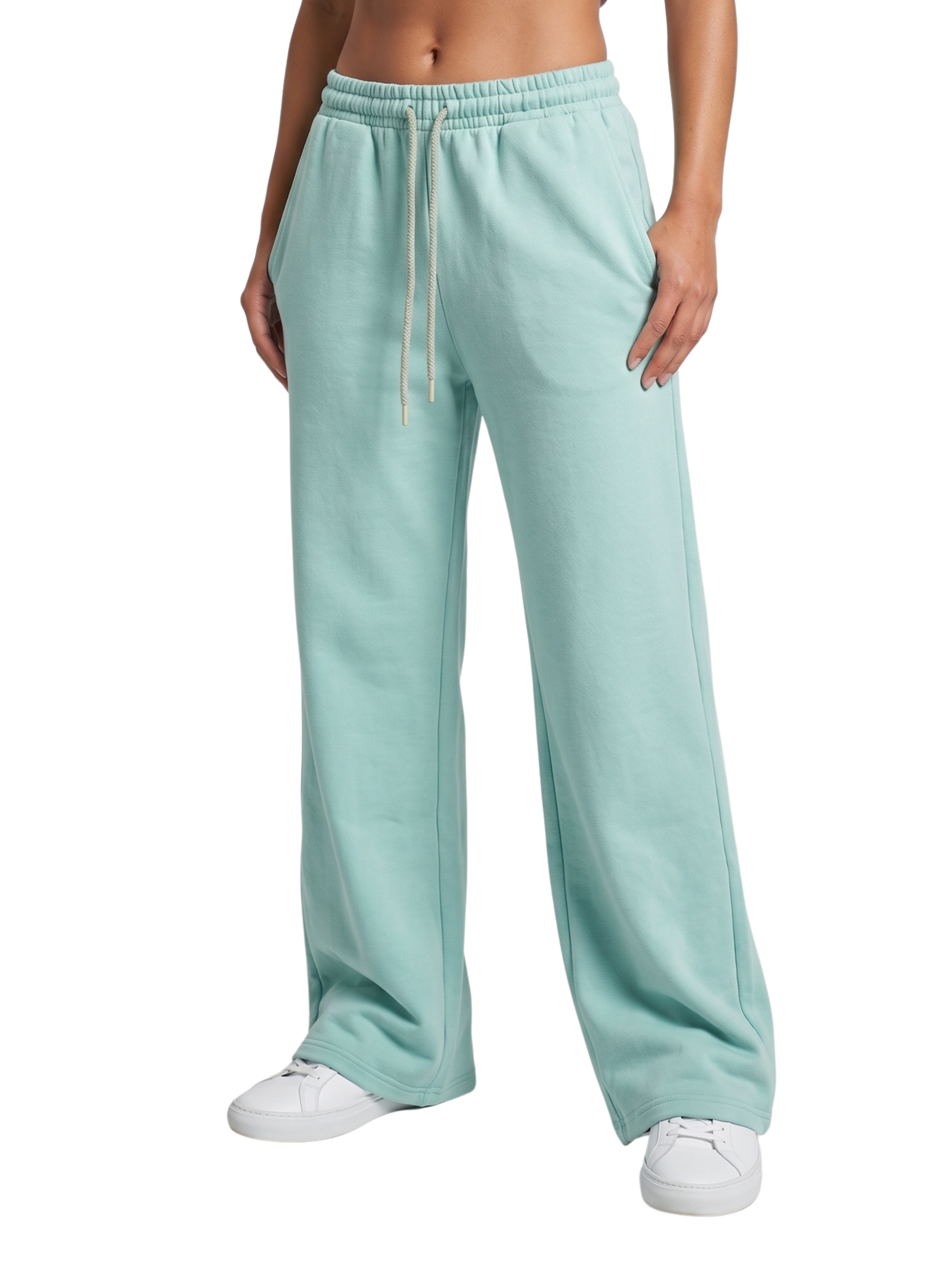 Mint Wide Leg High Waisted Jogging