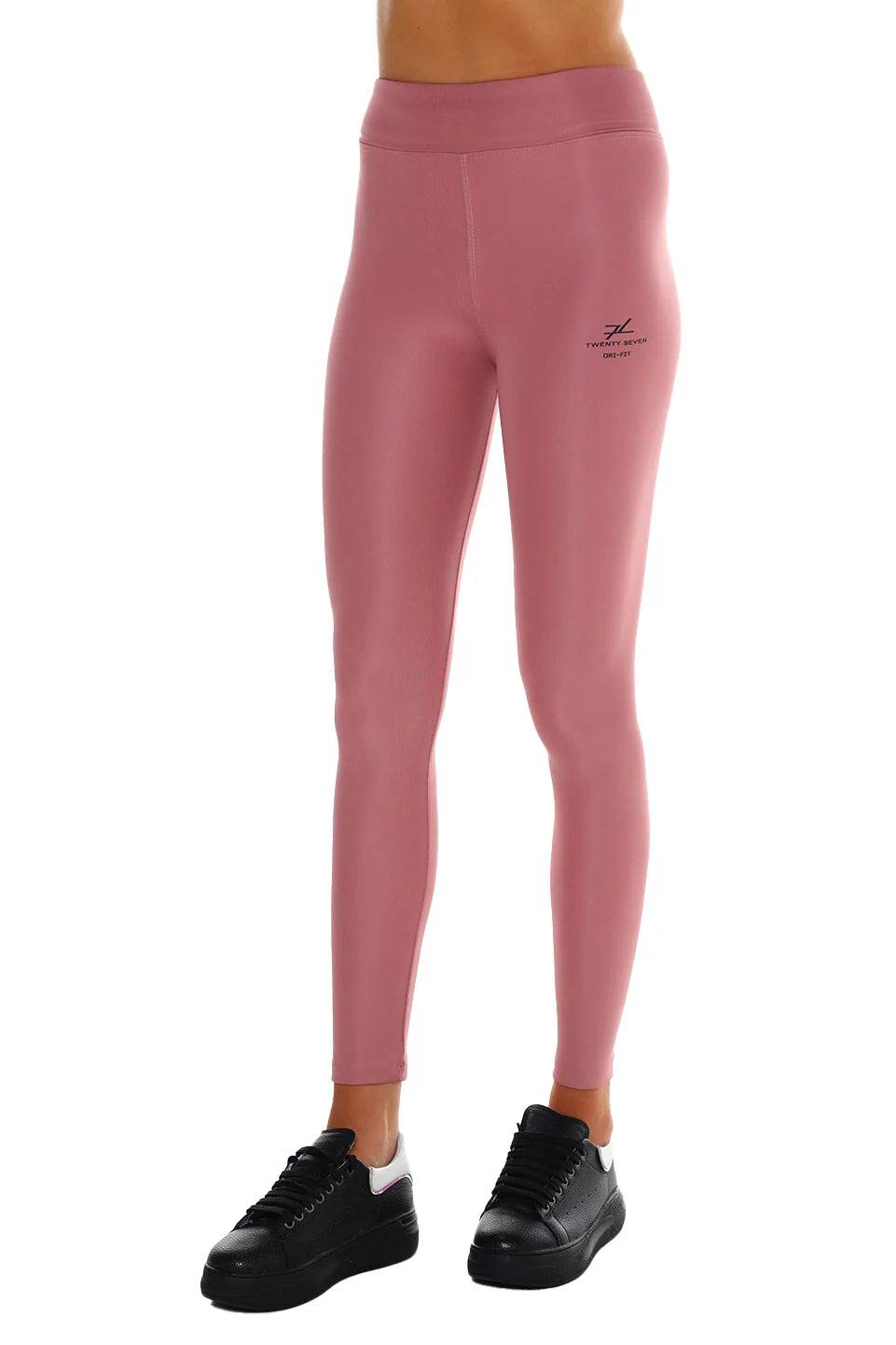 Purple High Waist Active Legging With Logo
