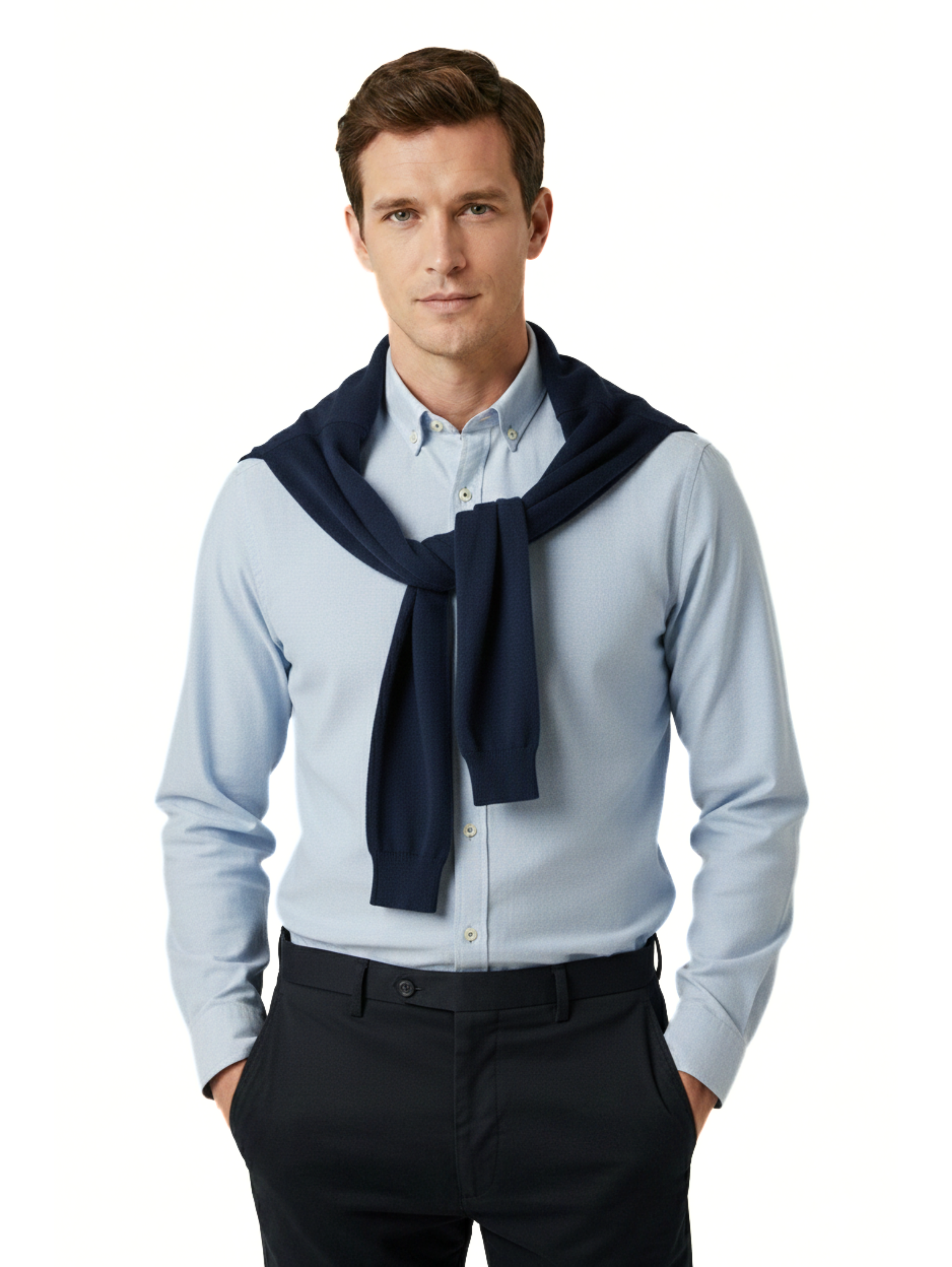 Long Sleeved Dark Blue Shirt