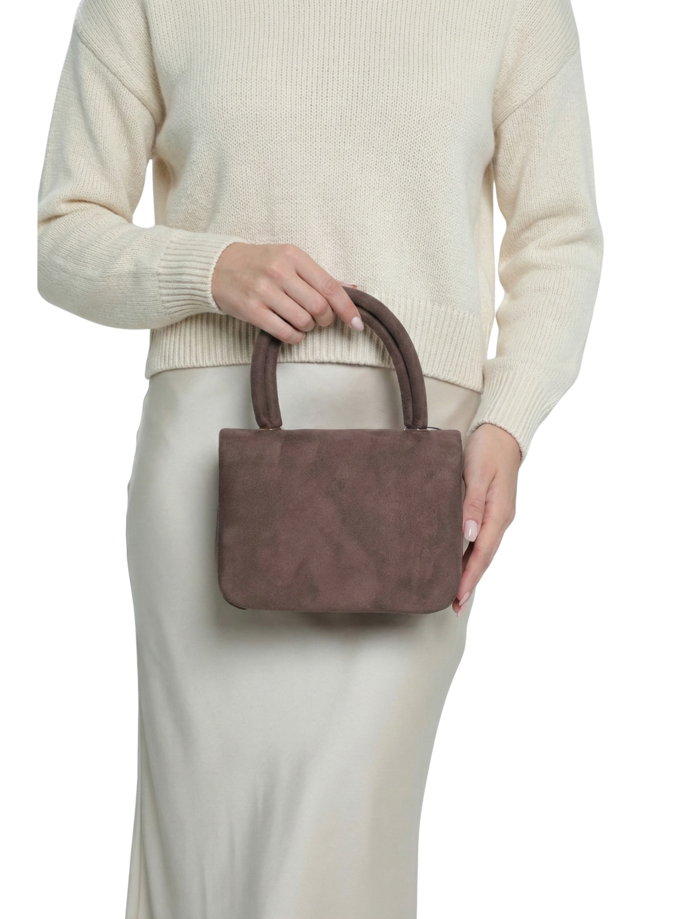 Top Handle Brown Bag