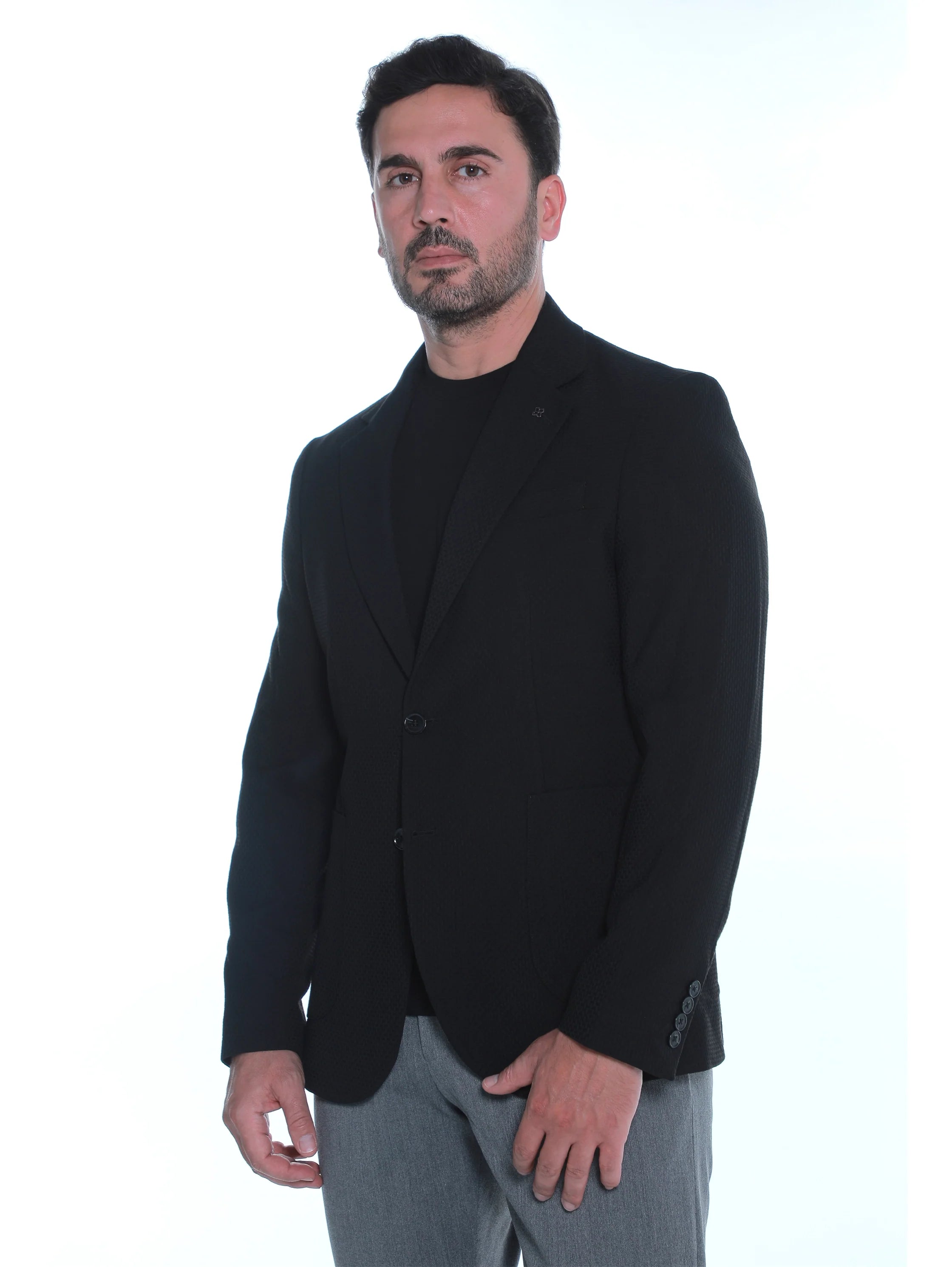 Plain Black Smart Casual Blazer