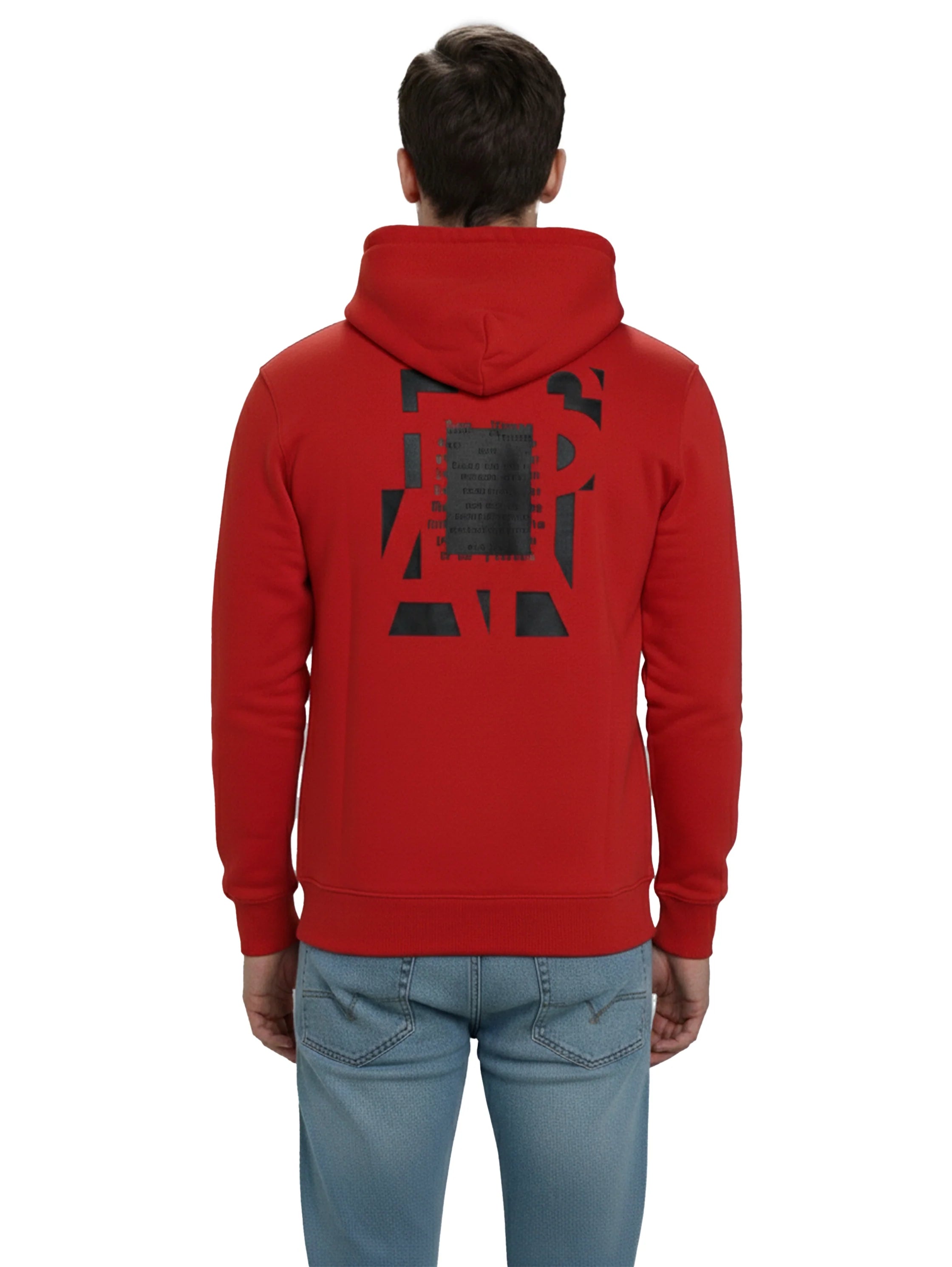 Red Hoodie With Back & Front Design