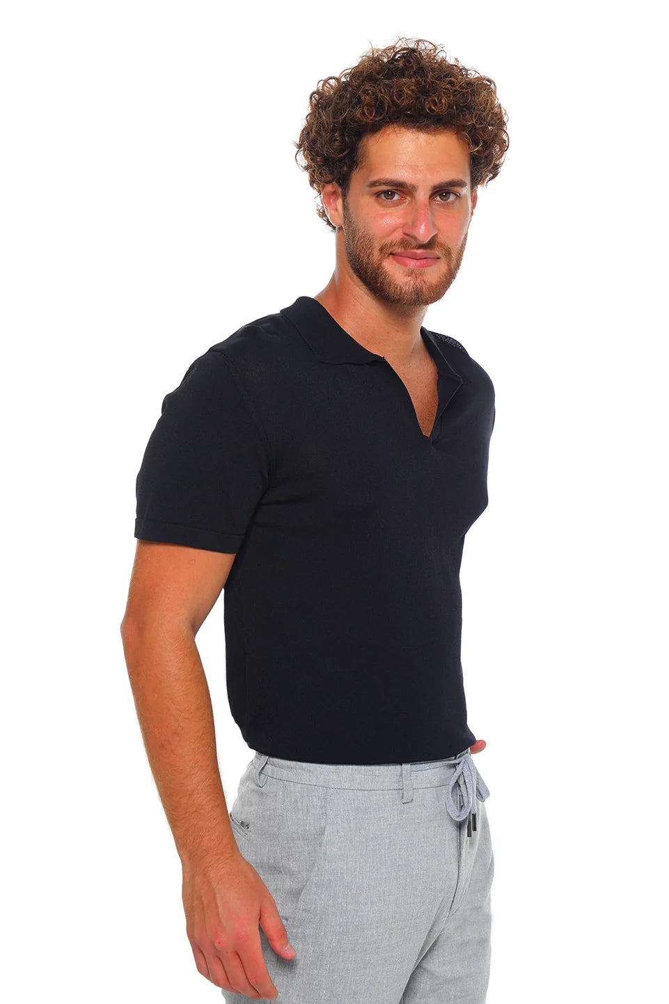 Soft Breathable Black Polo