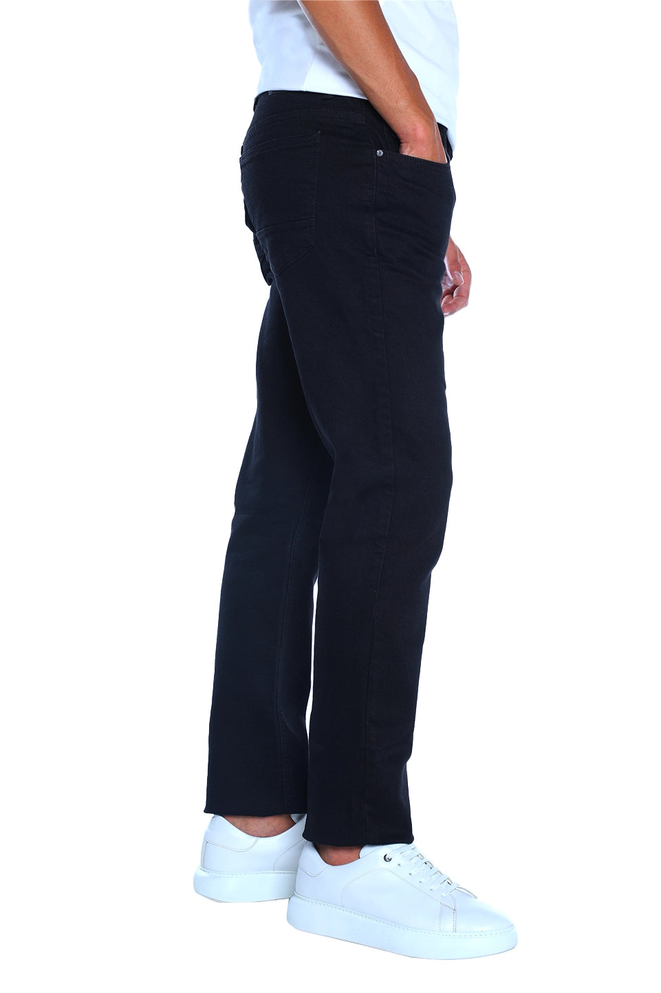 Slim Straight Black Jeans