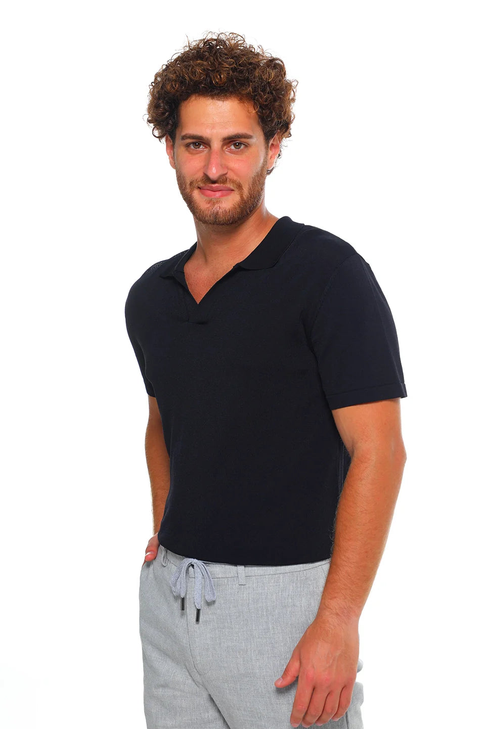 Soft Breathable Black Polo