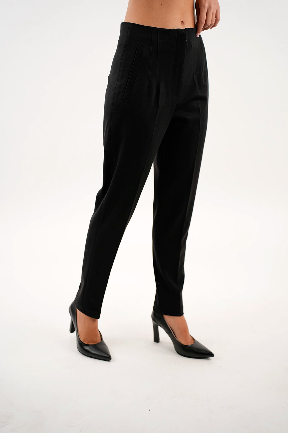 Black Classy Pant With Zipper To Close