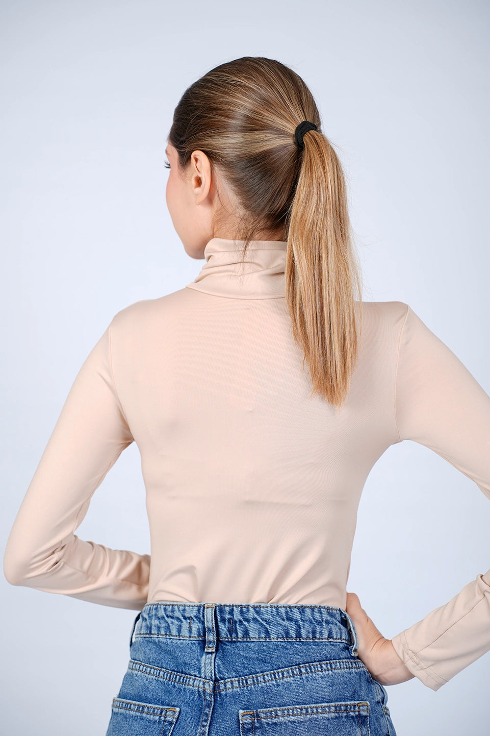 Turtle Neck Beige Basic Body