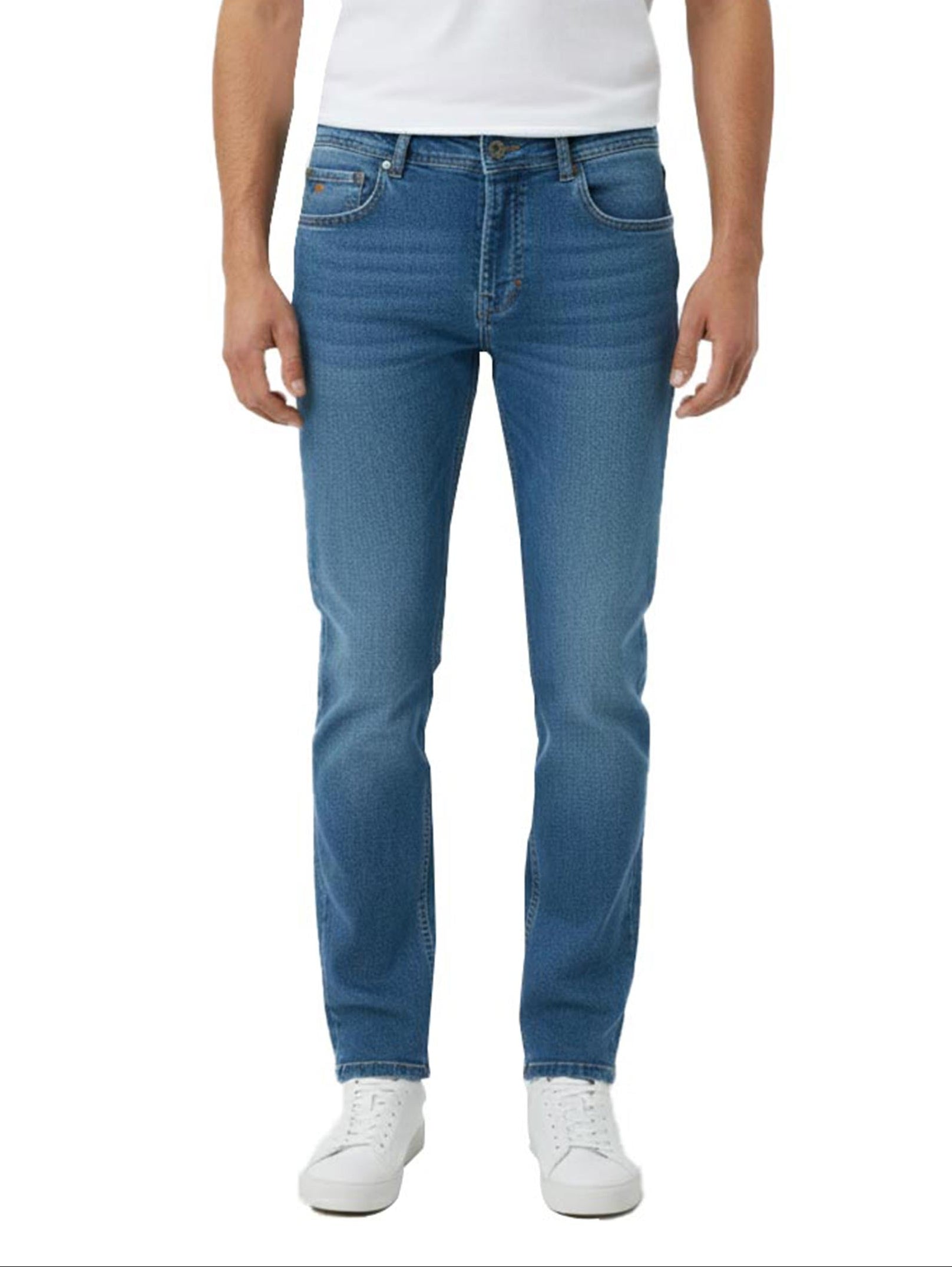 Blue Denim Skinny Fit Jeans With Belt Loop