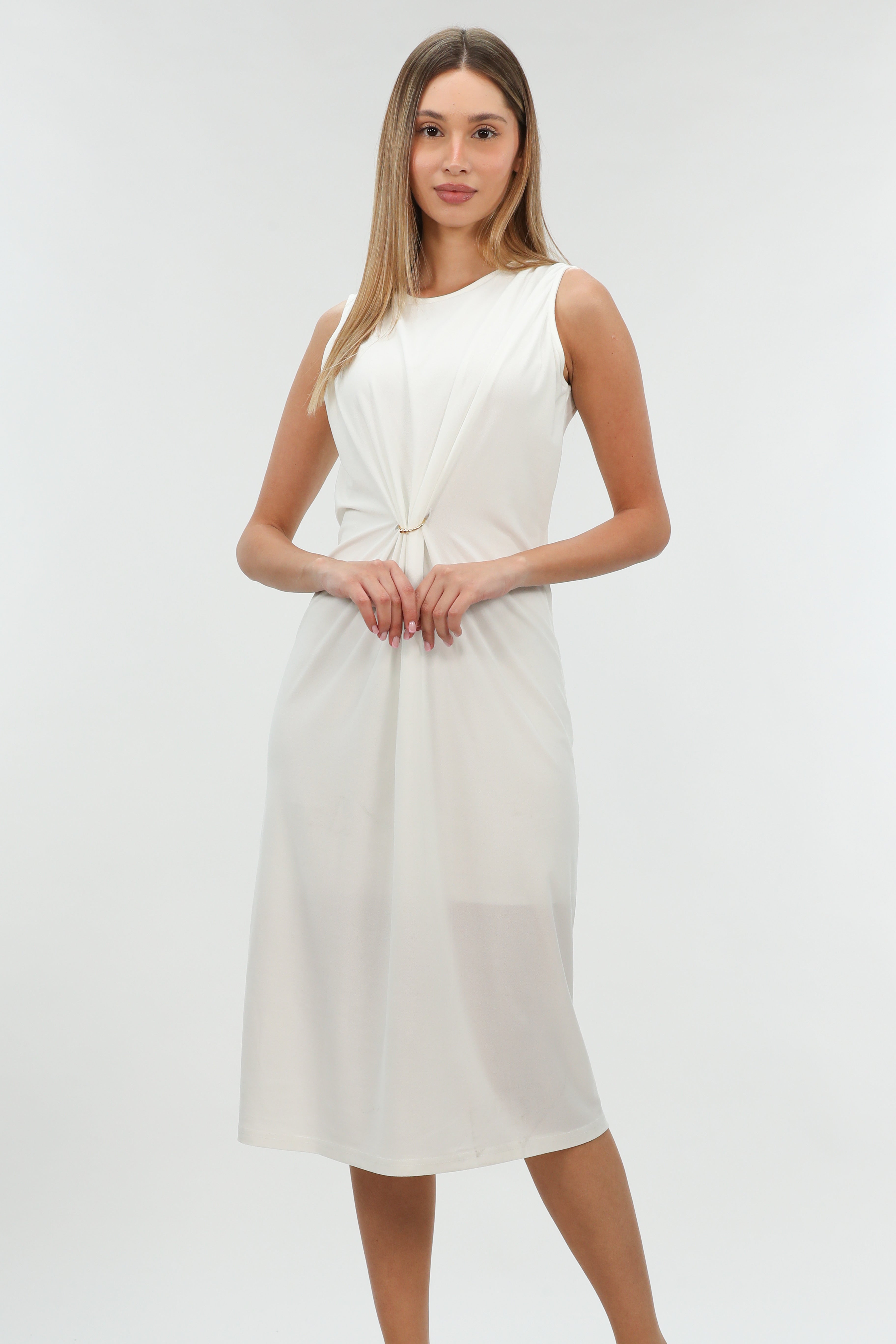 Classy White Simple Dress