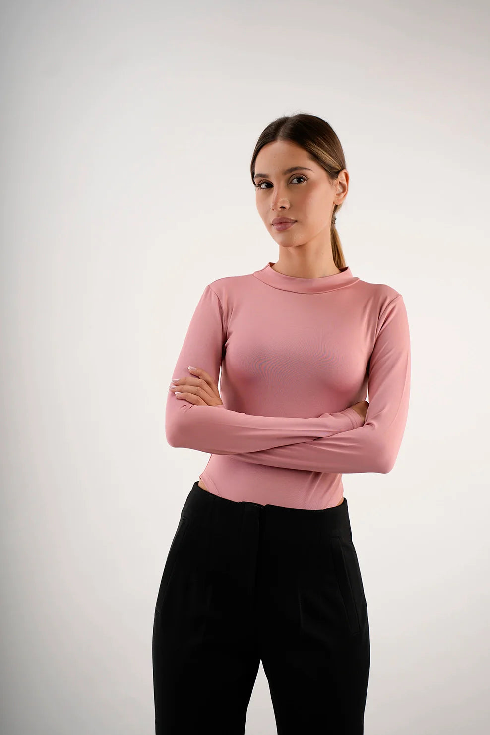 Long Sleeved Pink Body Basic