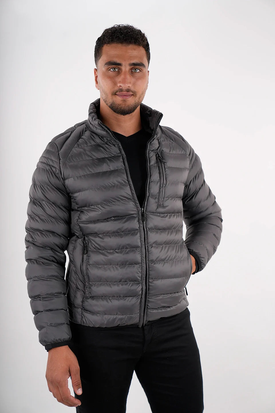 Antra Puffer Jacket With Zipper Design