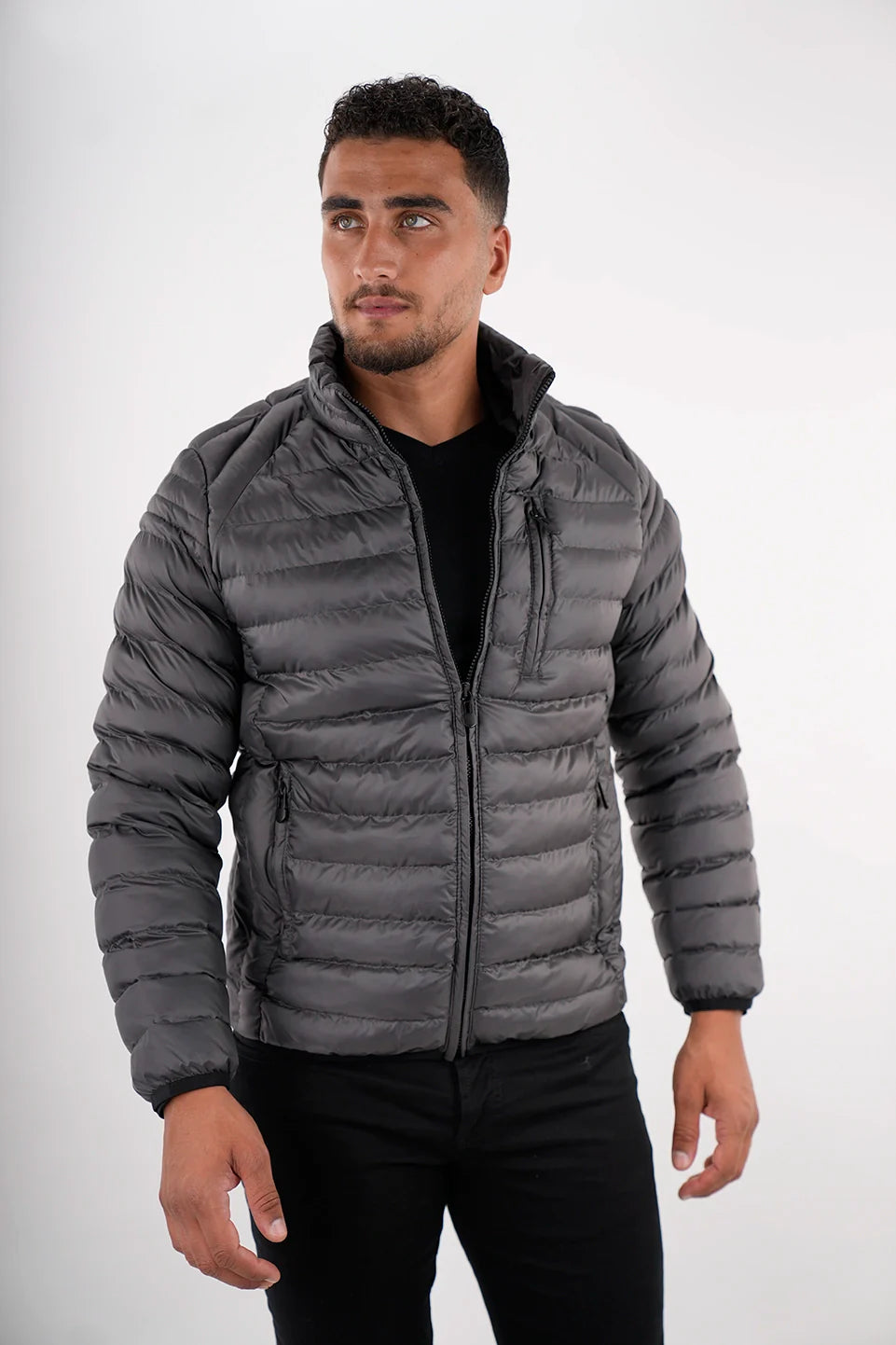 Antra Puffer Jacket With Zipper Design