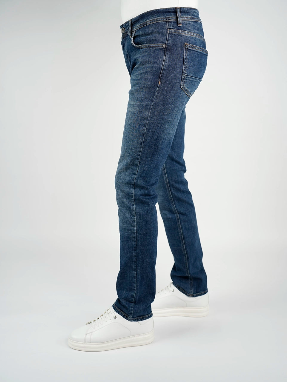 Blue Slim Straight Jeans