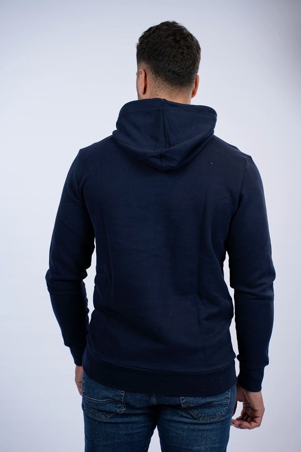 Tom Tailor Navy Hoodie With A Logo Print