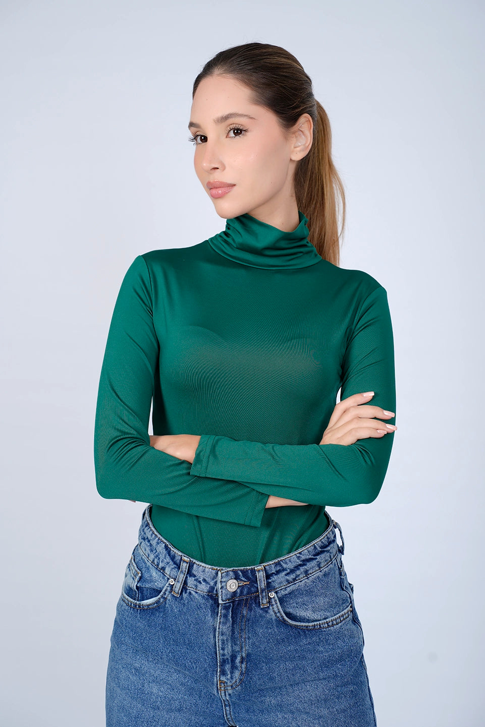 Turtle Neck Green Basic Body