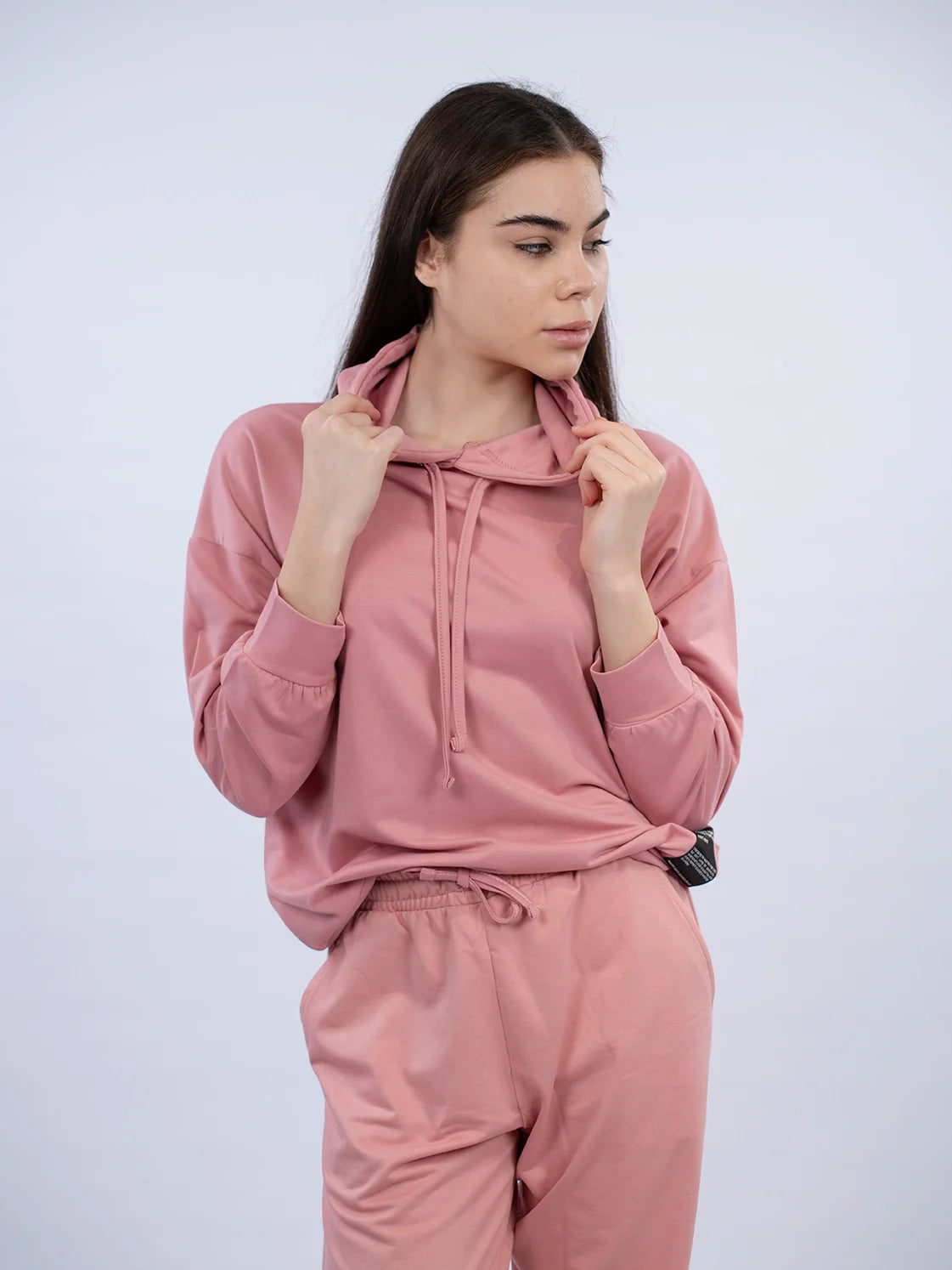 Pink Casual Hoodie