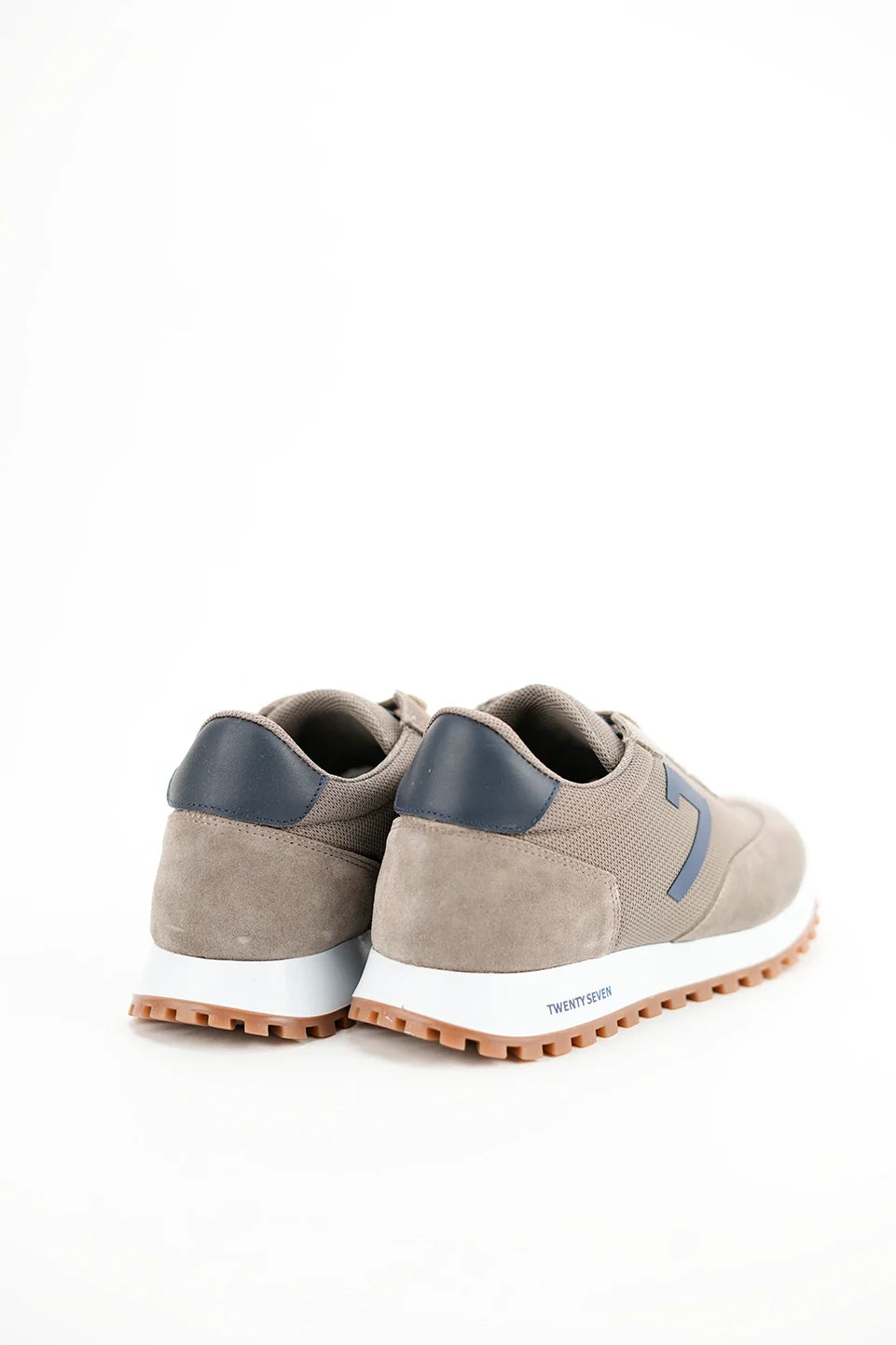 Grey Stylish Casual Shoes With Logo