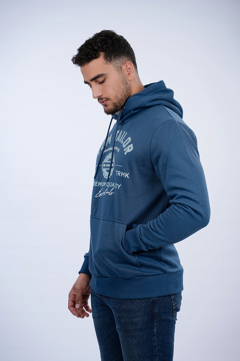 Tom Tailor Blue Hoodie With Front Logo