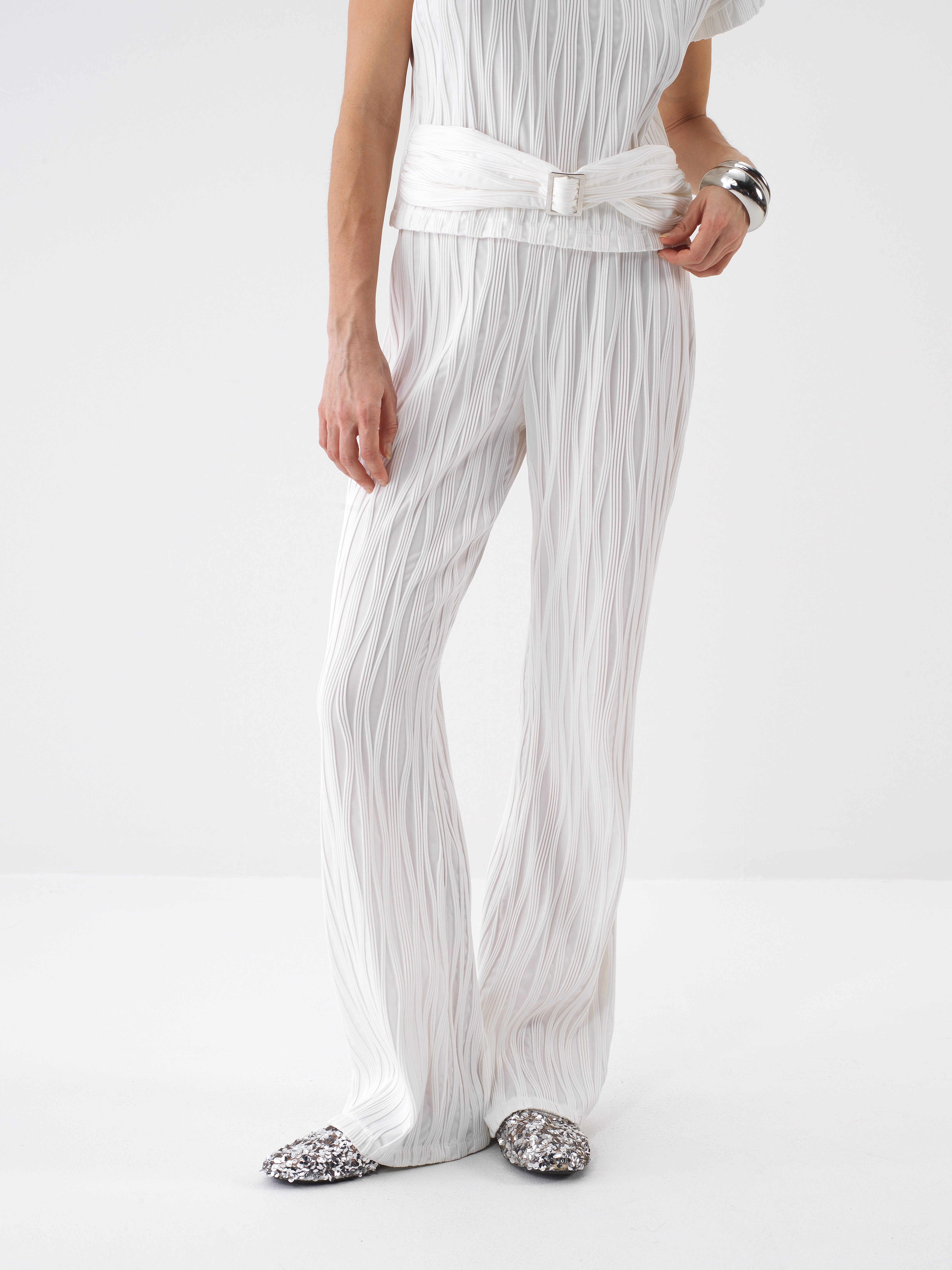 Xint White Regular Fit Pant