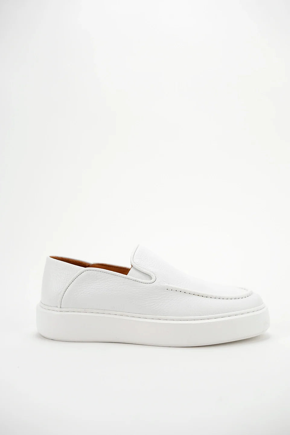 Slip On Casual White leather Shoes