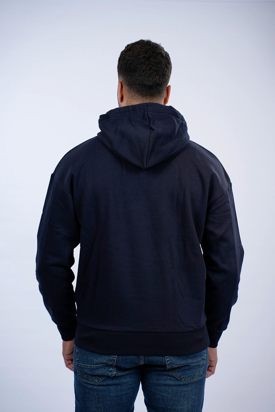 Tom Tailor Navy Hoodie With Front Print