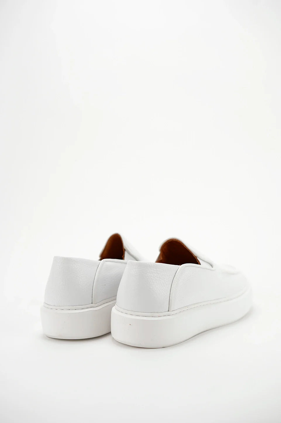 Slip On Casual White leather Shoes