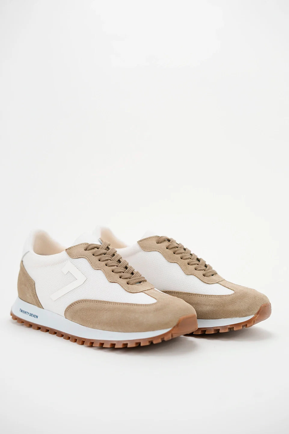 Light Beige Stylish Casual Shoes With Logo