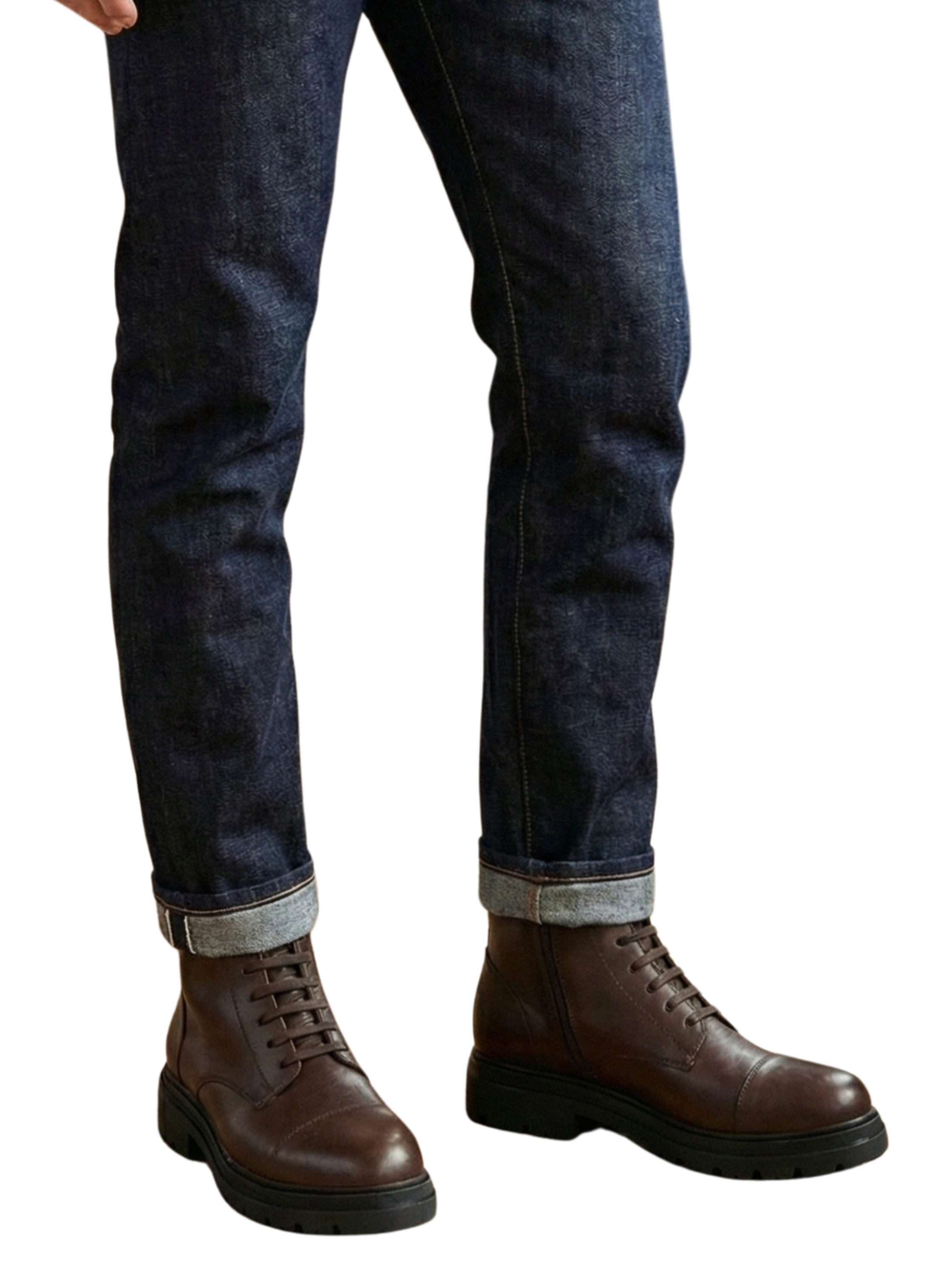 Brown Casual Boot With Side Zipper To Close