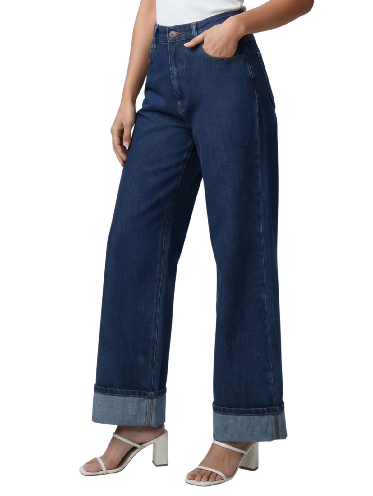 Rins Blue Wide-Leg Jeans