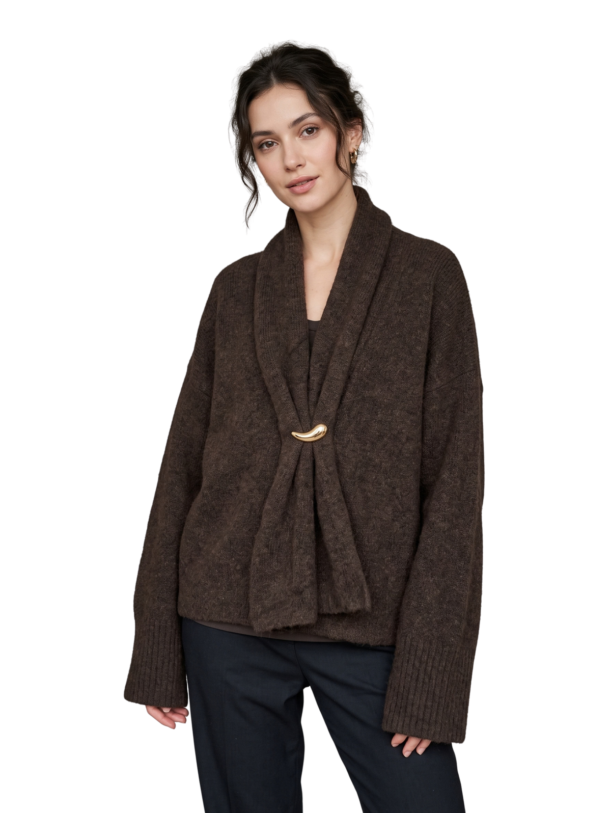 Brown Relaxed Fit Pullover