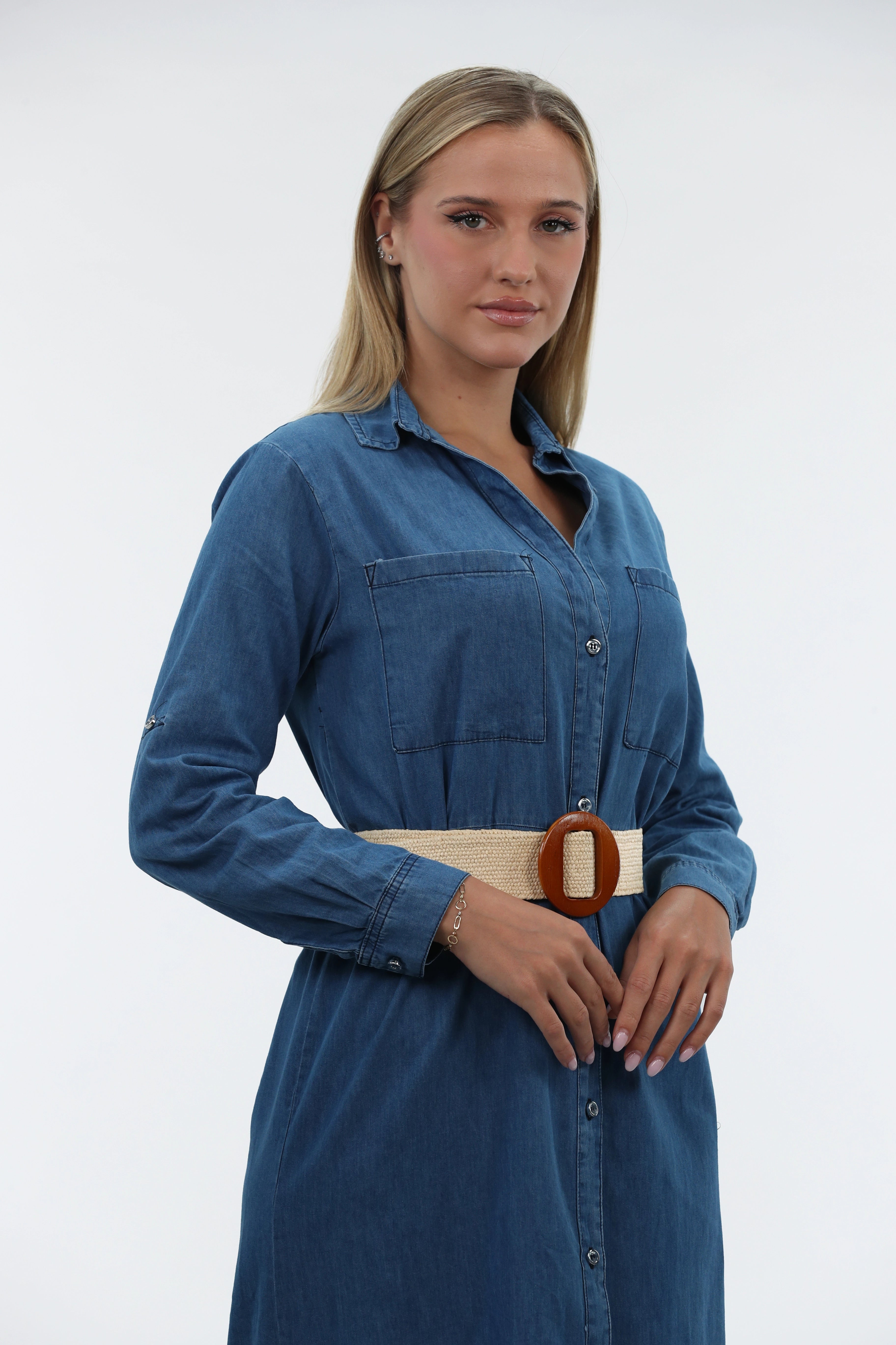 Long Sleeve Denim Dress