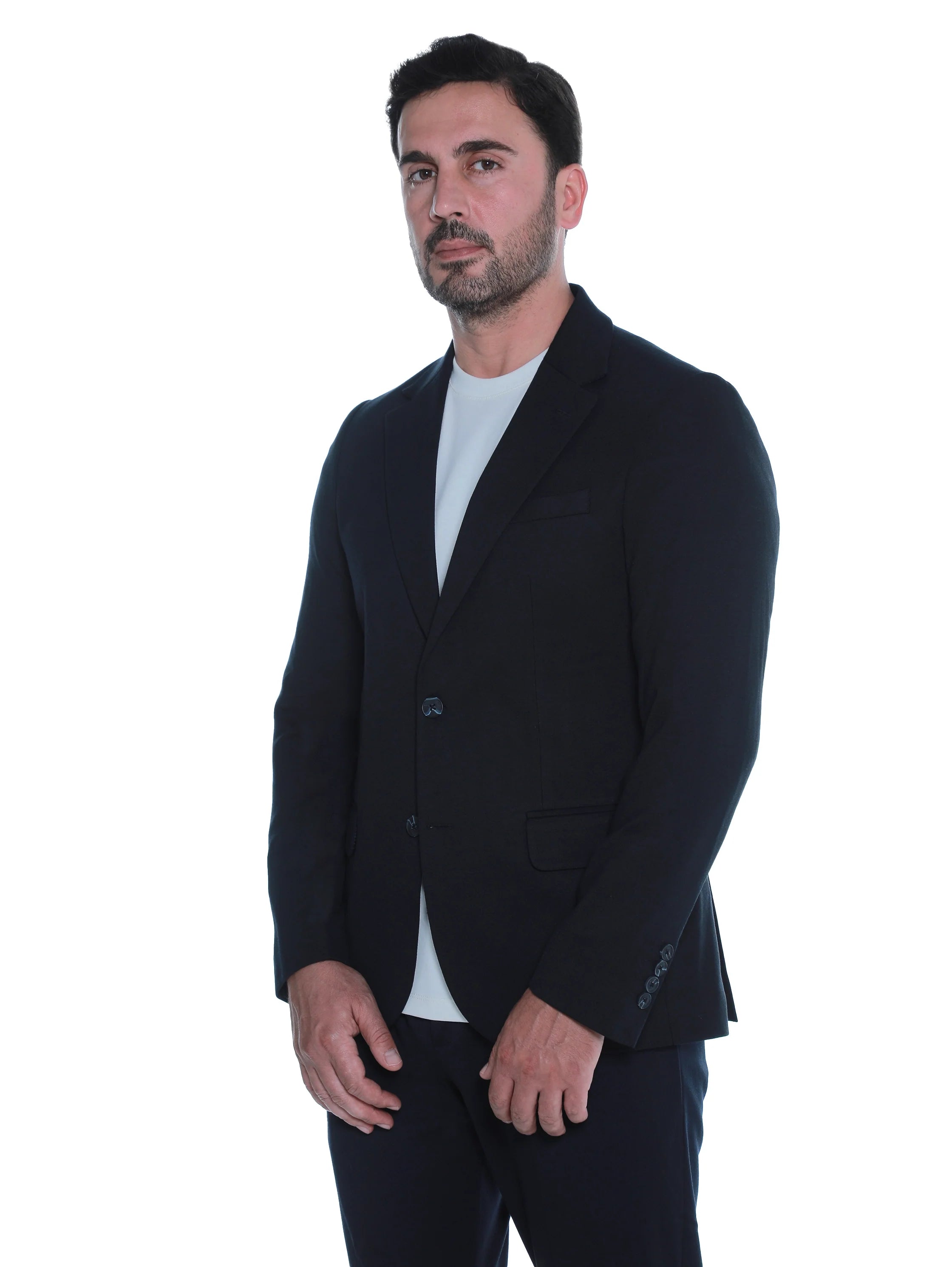 Smart Casual Navy Blazer With Two Button To Close