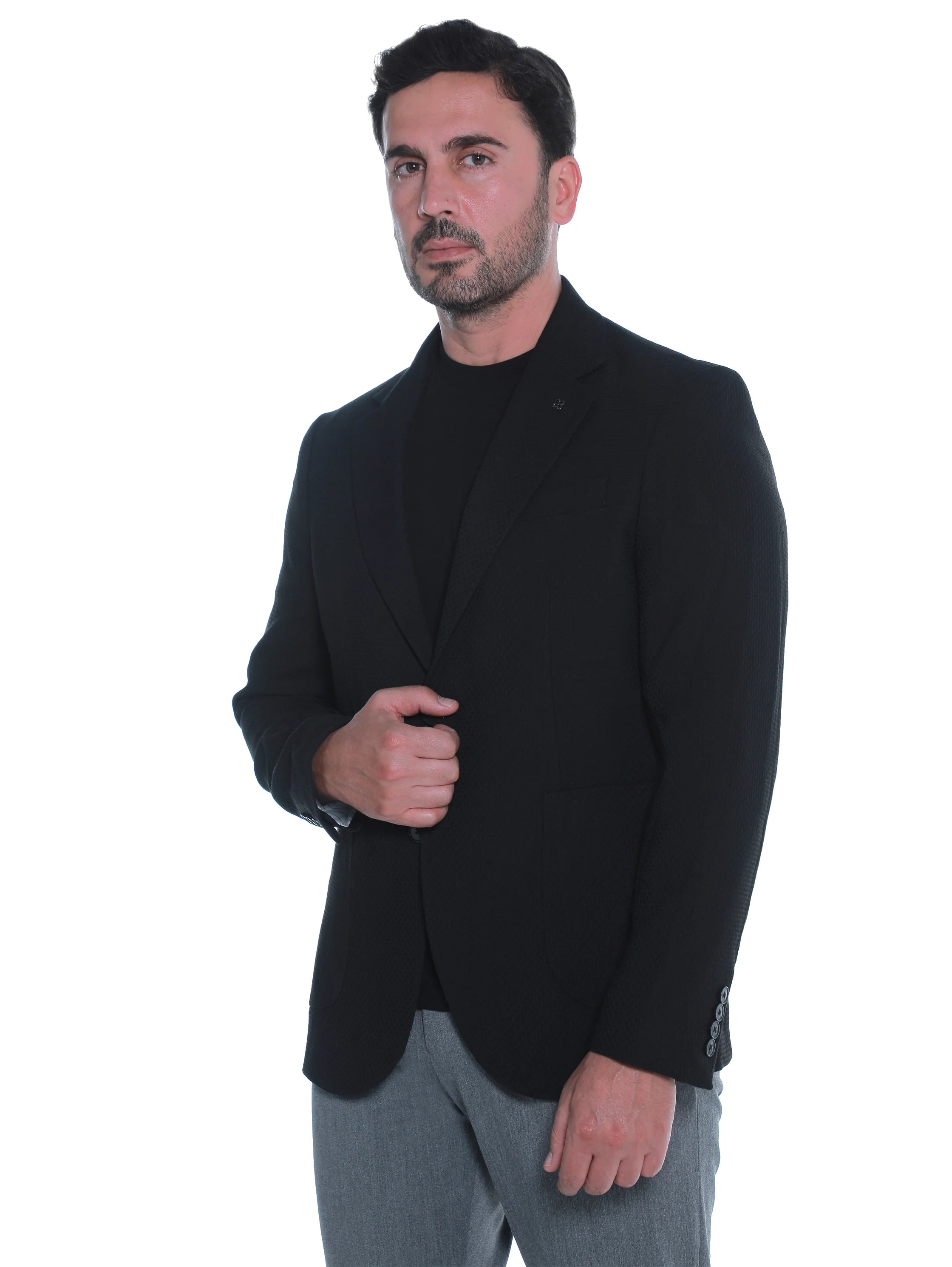 Plain Black Smart Casual Blazer