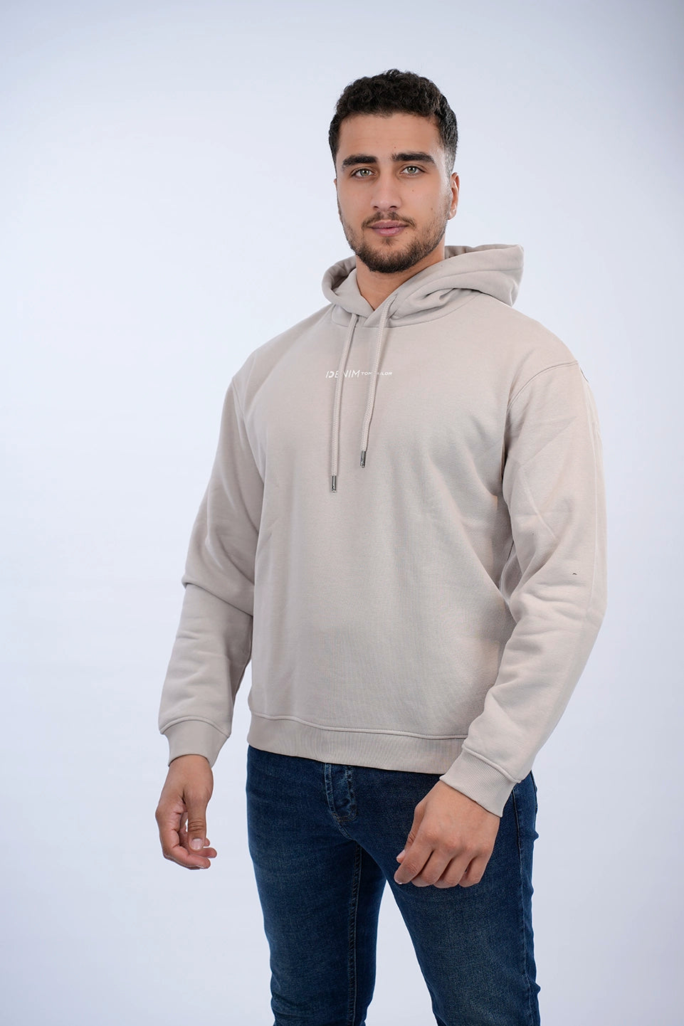 Tom Tailor Printed Grey Hoodie