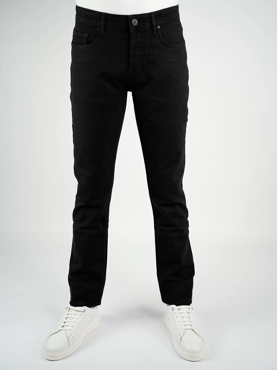 Black Slim Straight Jeans