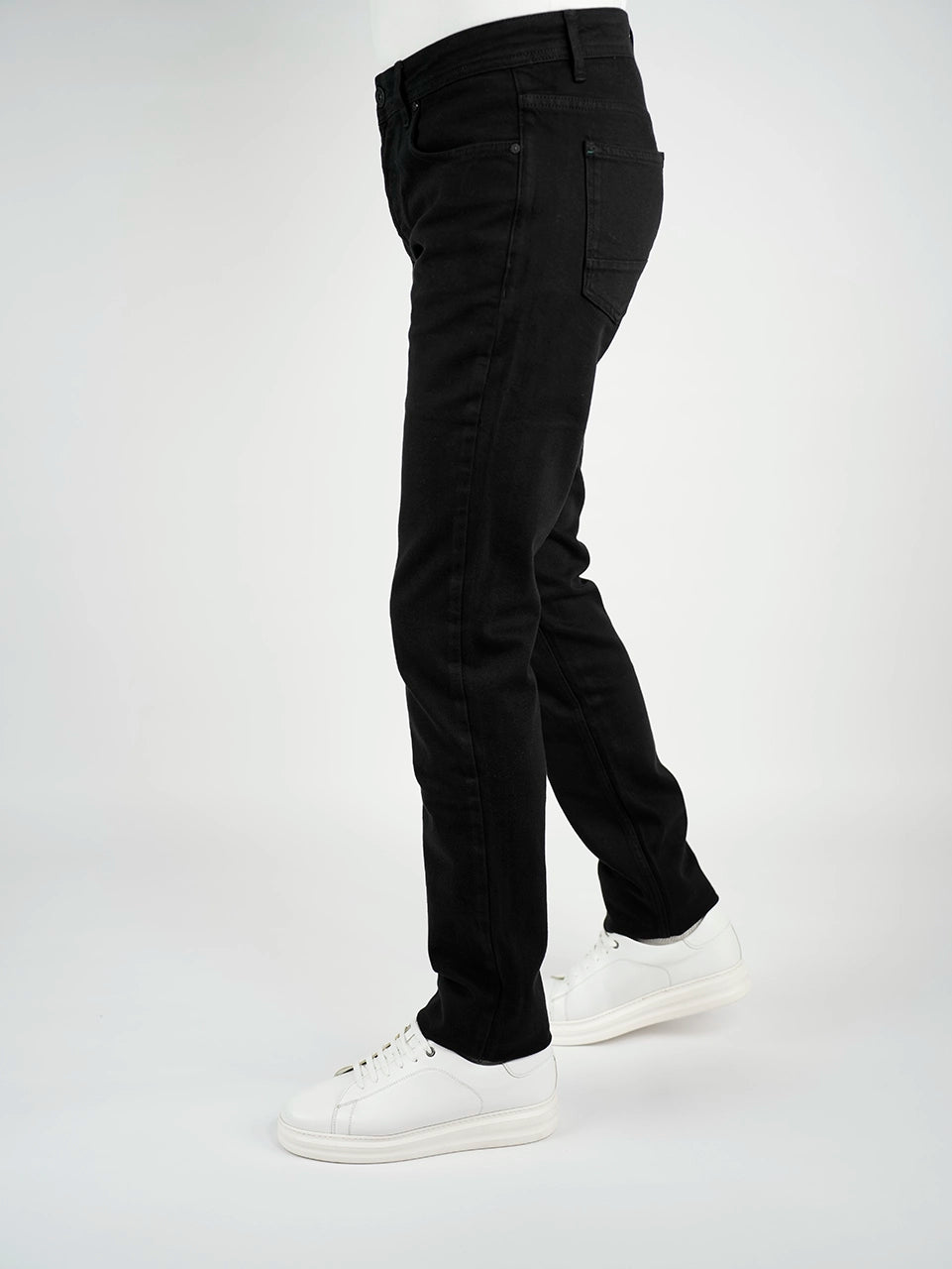 Black Slim Straight Jeans