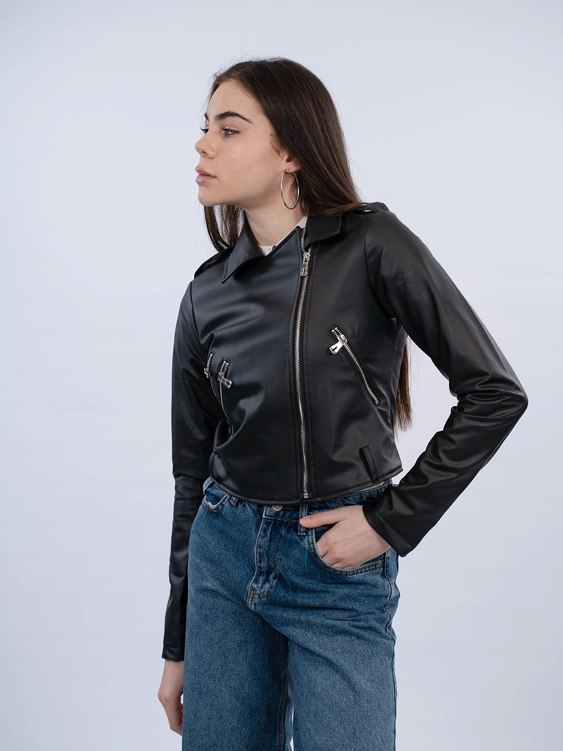 Black Casual Leather Jacket