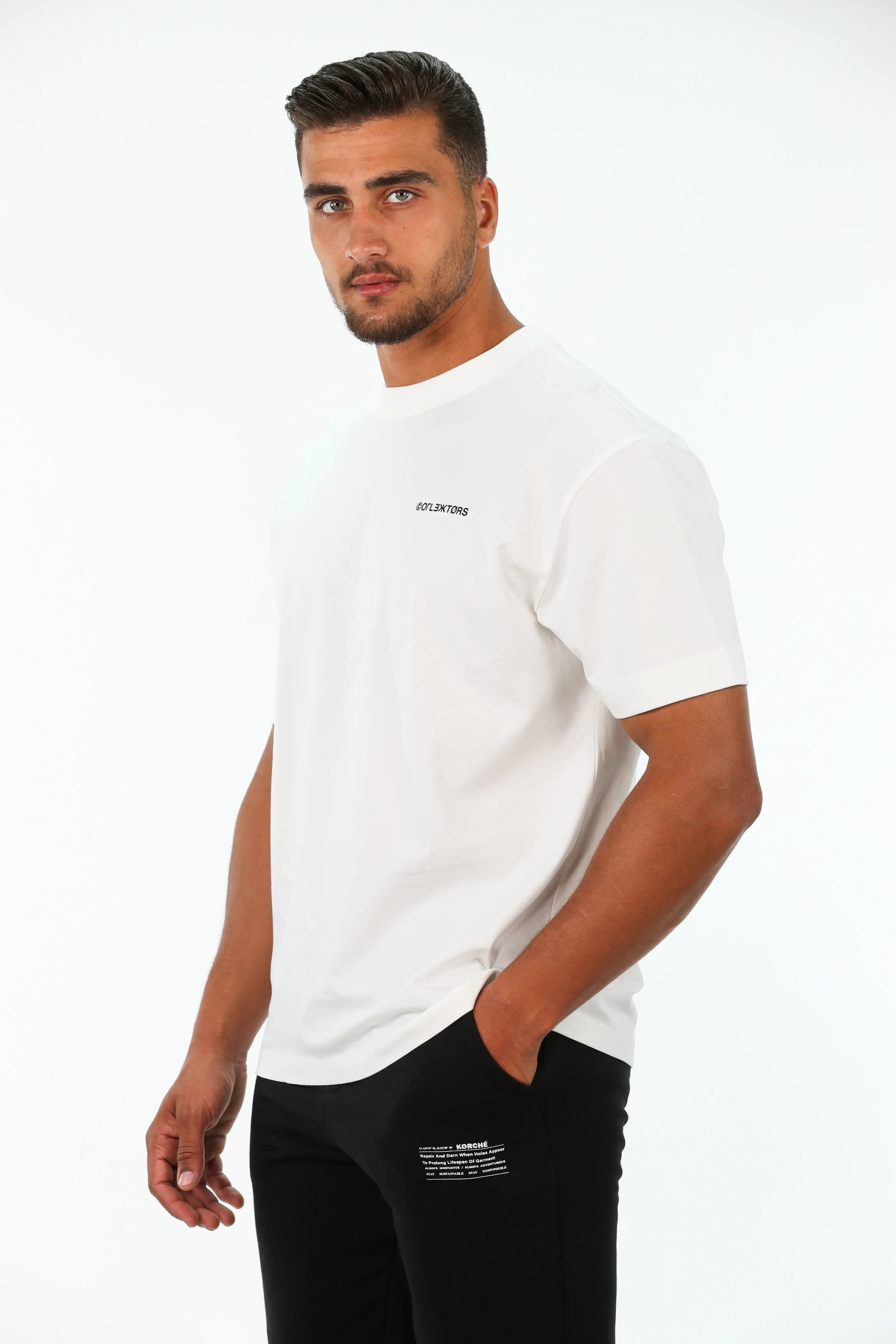 Oversized White T-shirt With Back Design