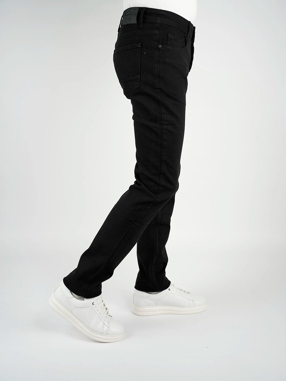 Black Slim Straight Jeans