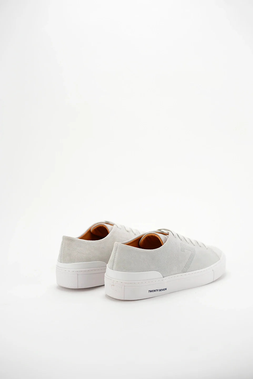 Velvet White Shoes With White Insole