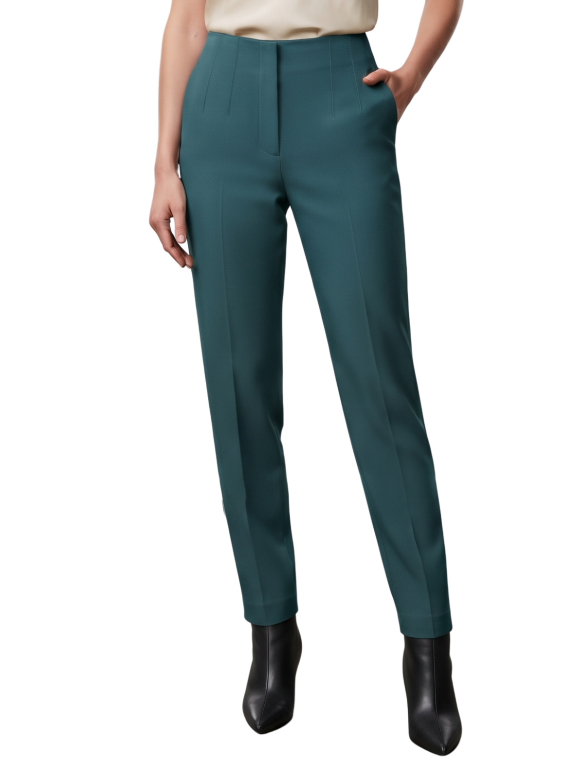 Green Slim Tapered Leg Pant