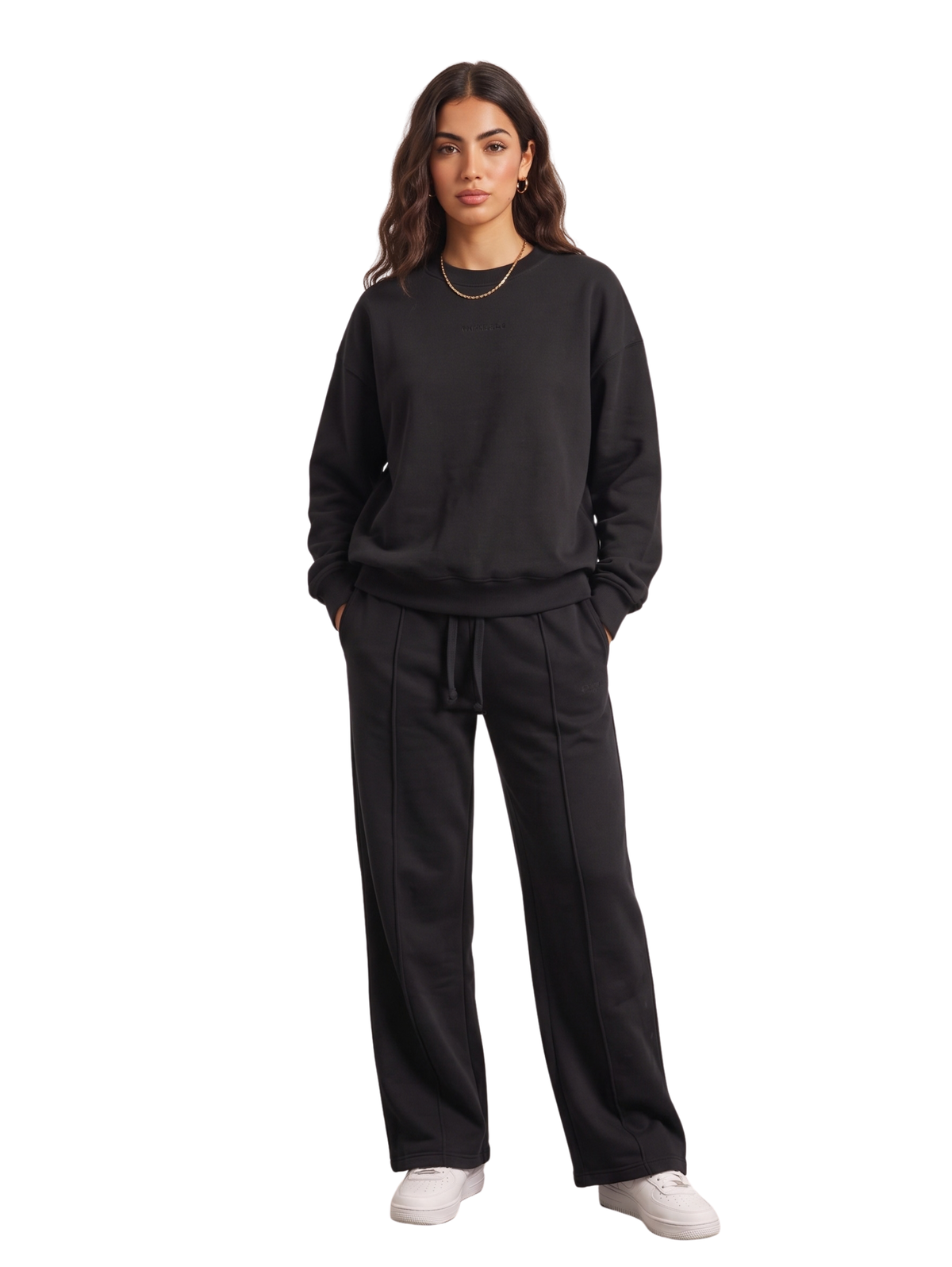 Black Sweatshirt And Pant Set