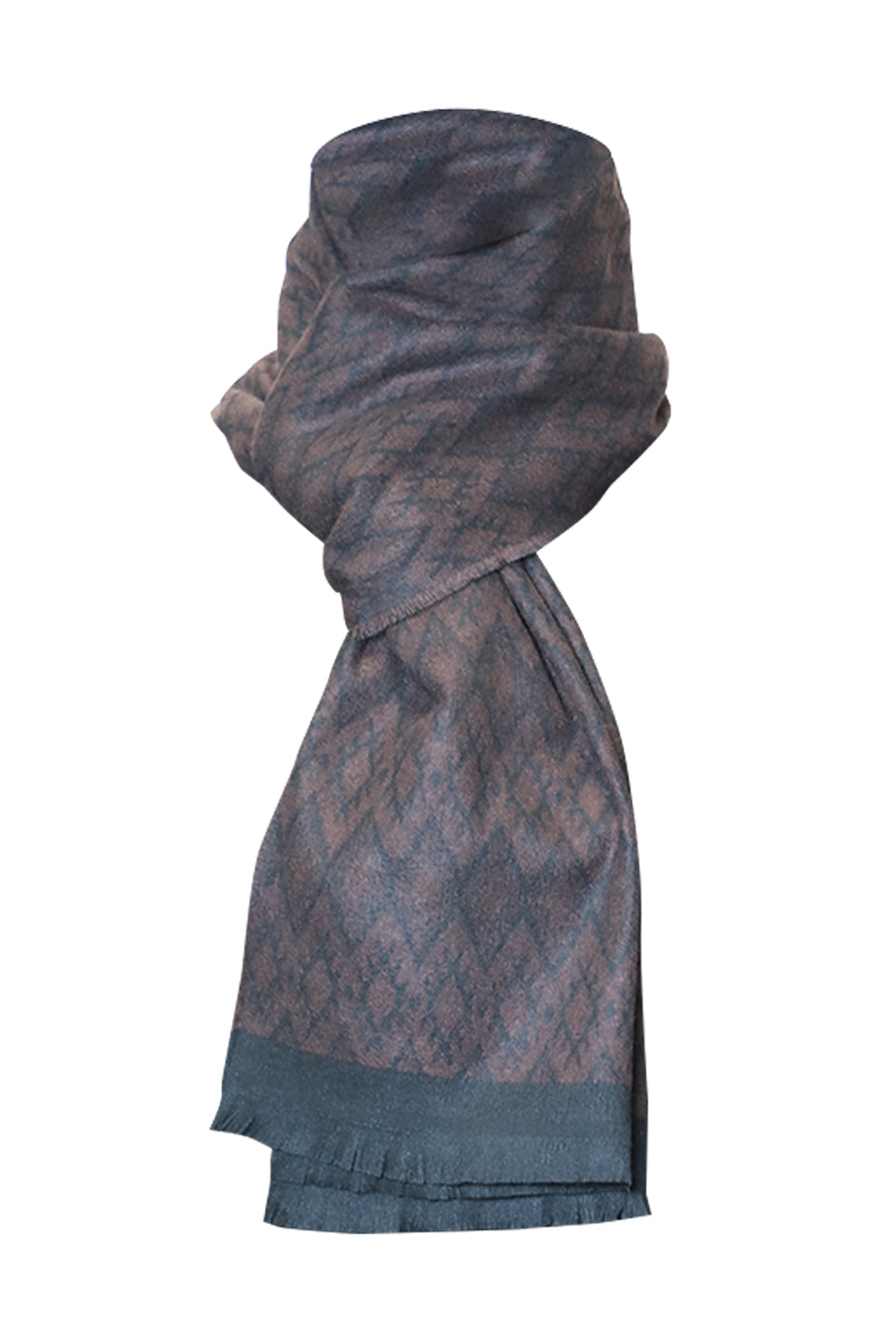 Brown Plaid Soft Scarf