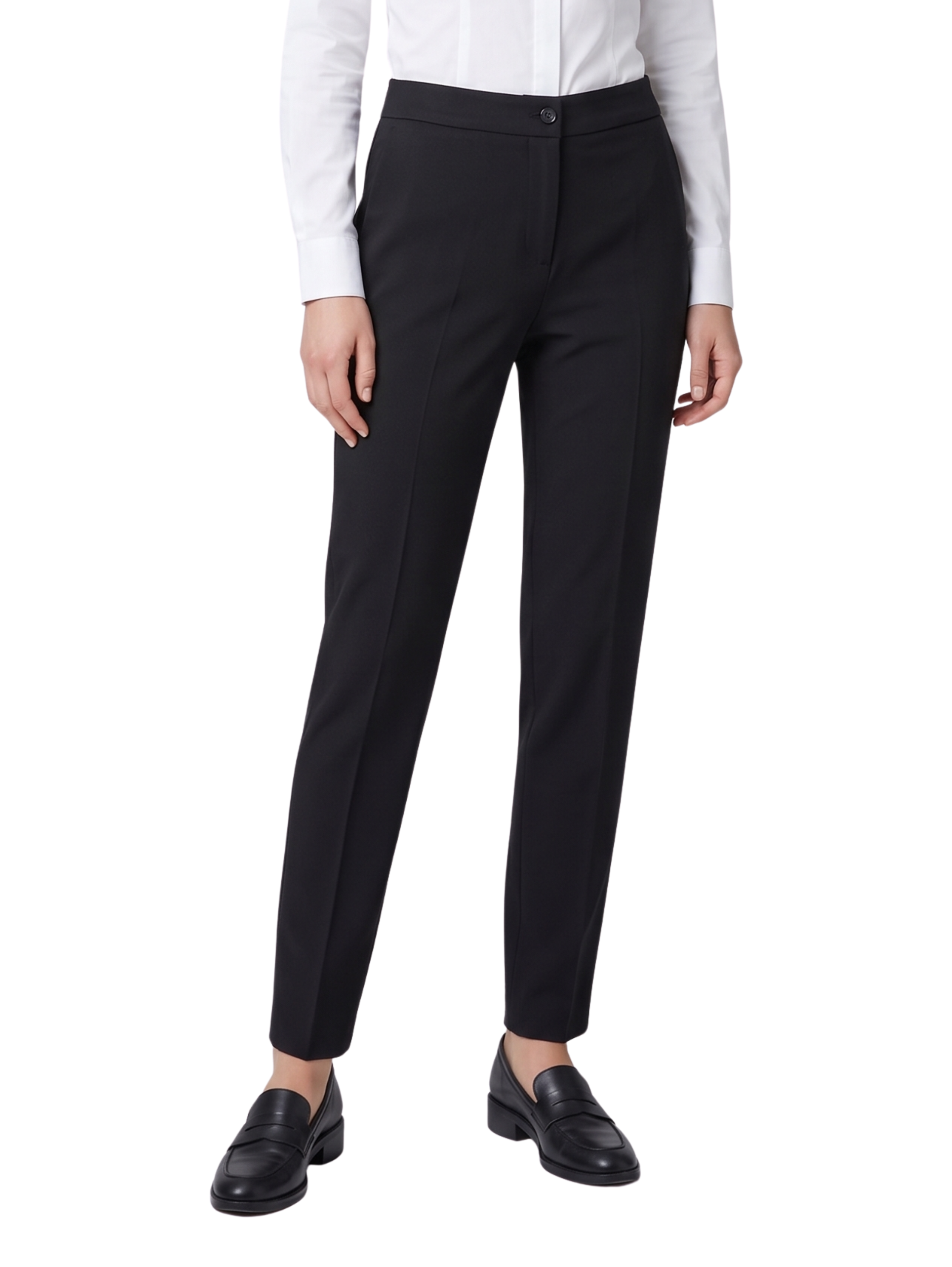 Black Classic Pant With Back Waistband