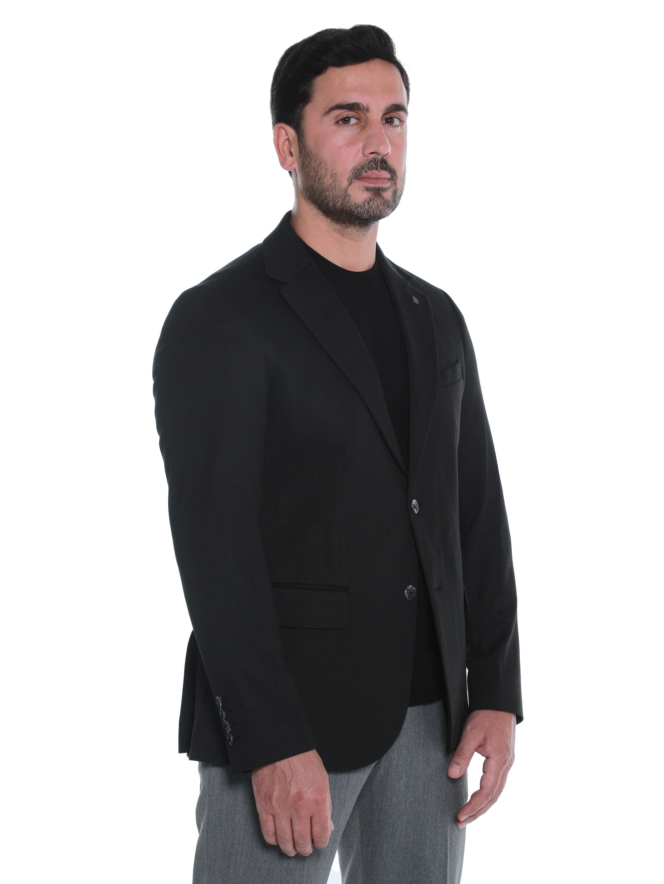 Smart Casual Black Blazer With Two Button To Close